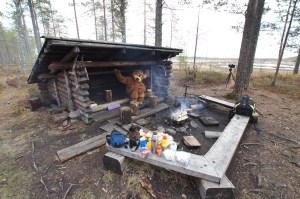 NalleKarhu Teretin laavulla Patvinsuolla