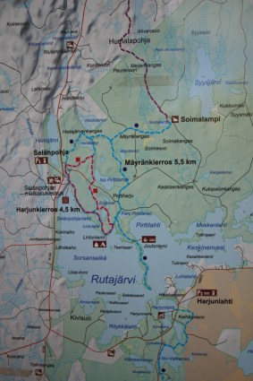 Kartta Leivonmäen kansallispuistosta